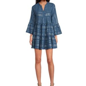 Navy and gold Babydoll dress! -wear with heals for night out or flops to shop!